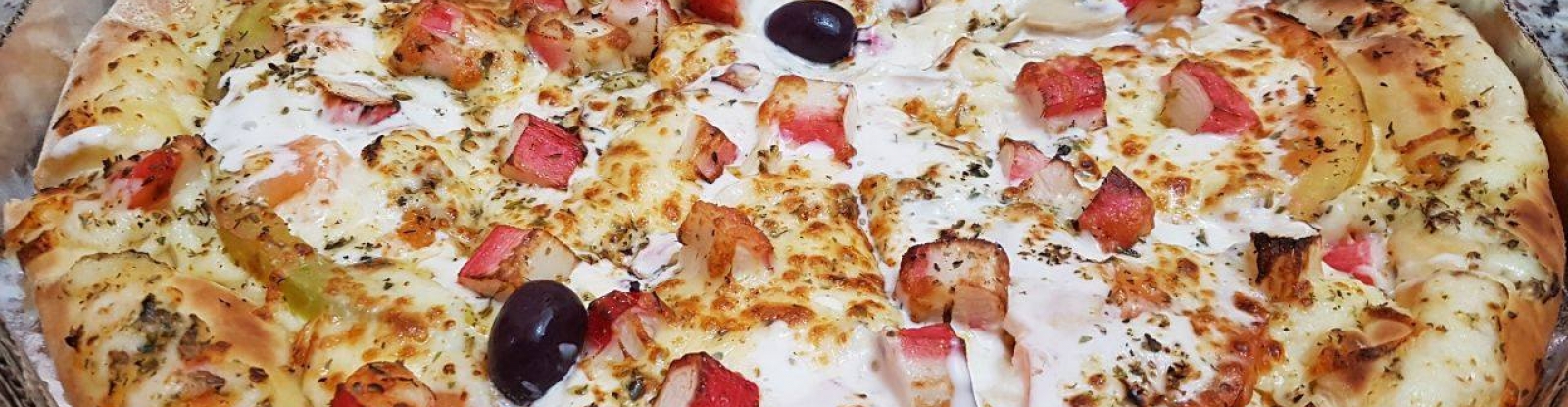 Pizza de Camarão ao Kani